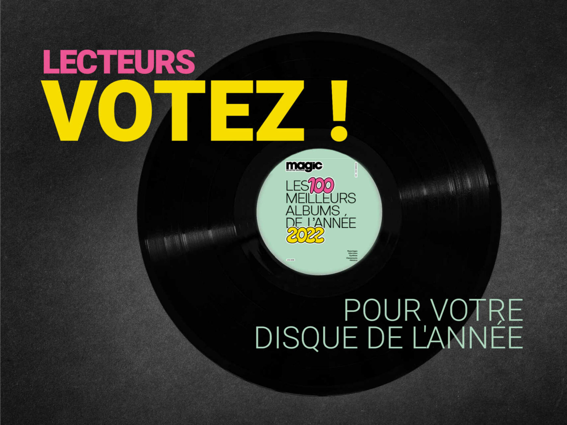 Lecteurs, votez pour le disque de l'année 2022 !